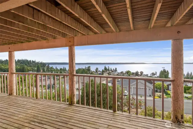 View from deck on lower level, which previously had a hot tub.