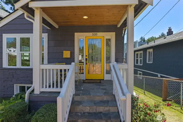 Welcoming porch