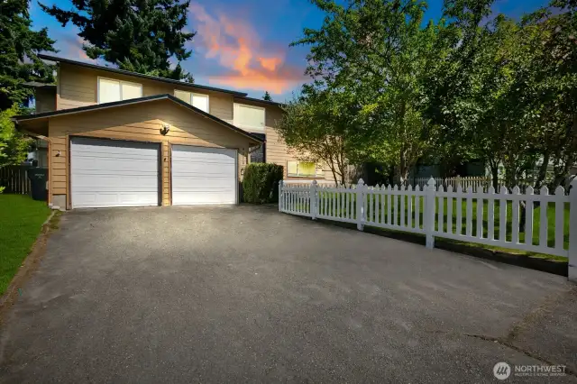 2 car garage, very clean with shop