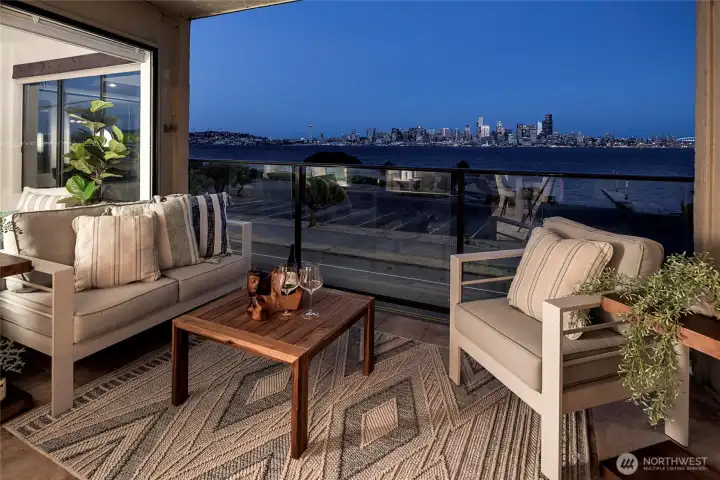 Spectacular view from second story balcony - 120 square feet!