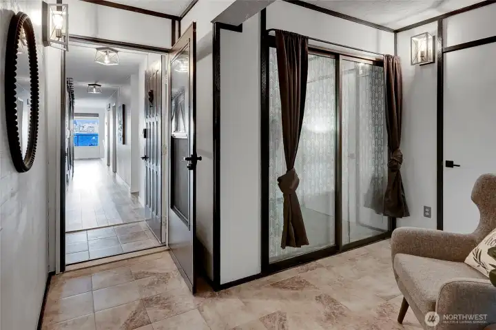 Generous entry is a helpful flex space