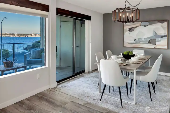 Dining room with view