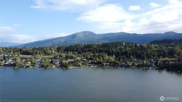 View across the lake.