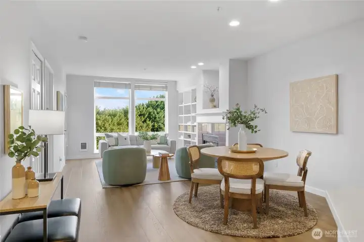 flooded with natural light from large southern facing windows.