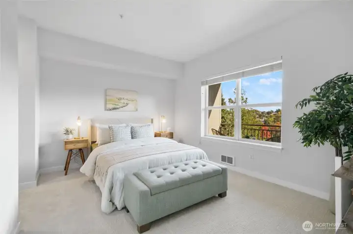 Plenty of room for a king sized bed.