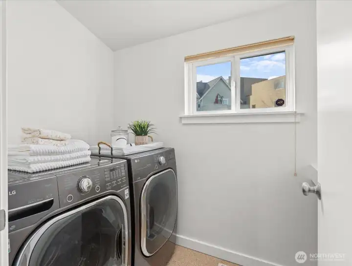 Utility Room is conveniently located on the 3rd level next to 2 bedrooms. More storage space and even a window to let more light in!
