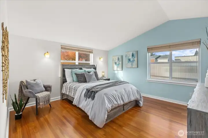 Bright & Spacious Upper Level Bedroom with Walk-In Closet. Fresh Paint & Vaulted Ceilings!  3 of 4 Bedrooms!