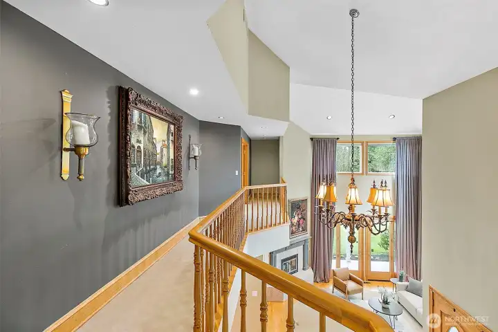 Balcony style stairwells.