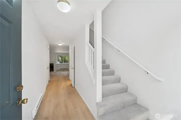 Entry - New hard-surface flooring