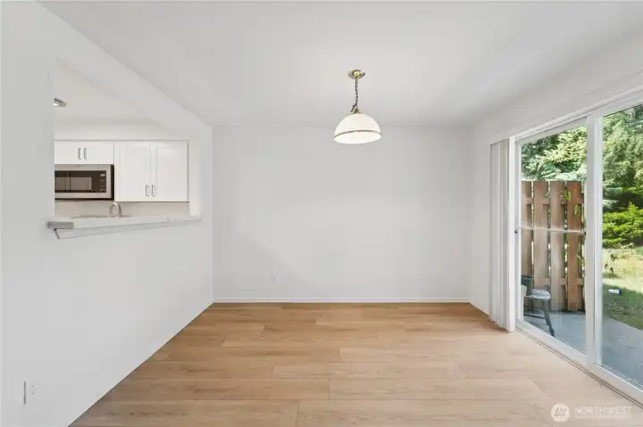 Dining area w/ access to back patio