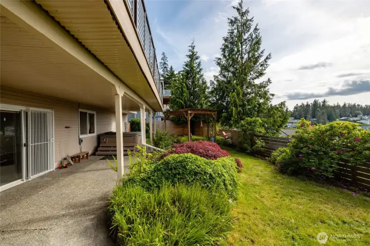 Quaint private backyard