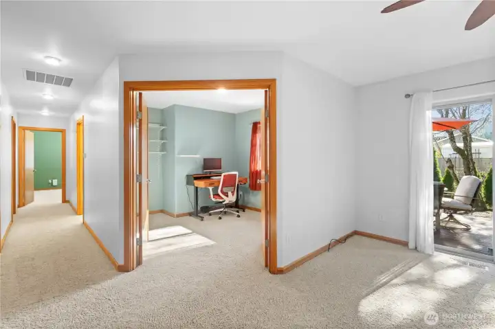 Looking into bedroom from family room