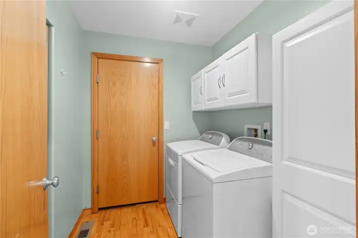 Utility room with access to garage
