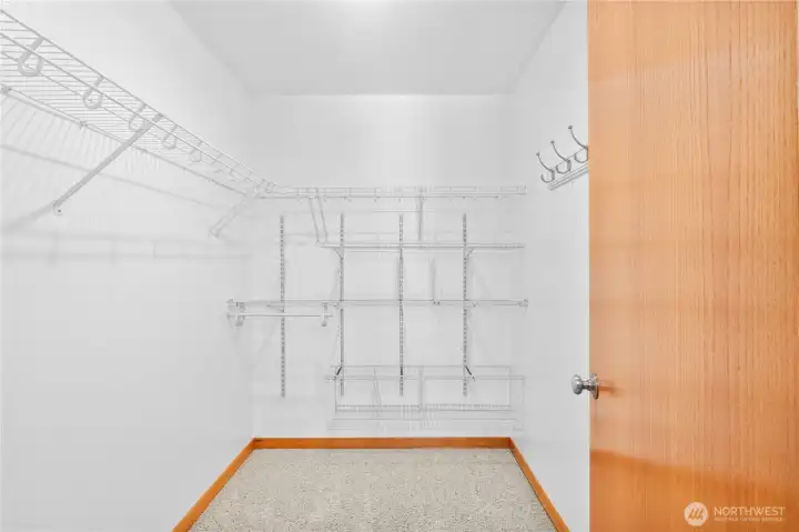 Walk-in closet in primary