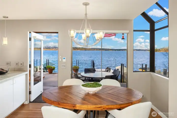 the perfect breakfast nook with large windows!