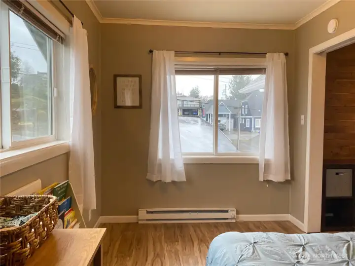 another view of front room/den.