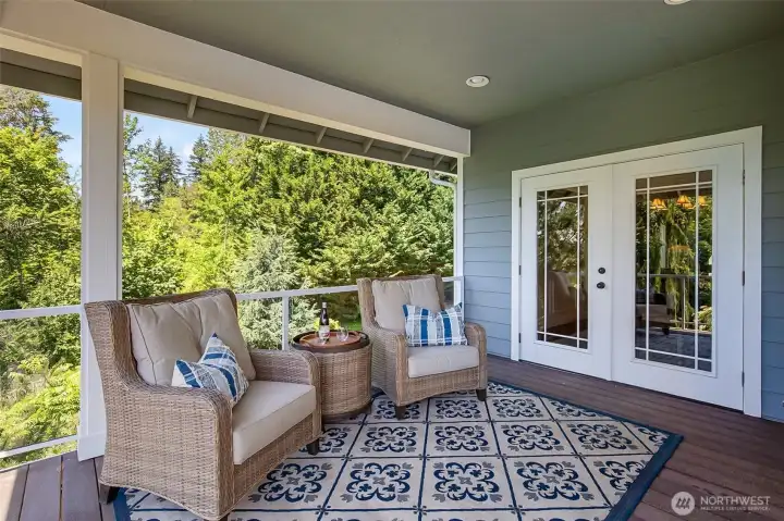 Covered deck with grill hook up