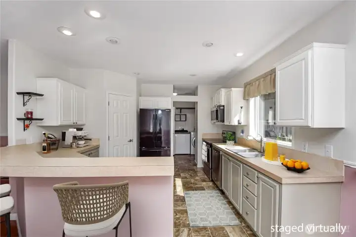 kitchen staged virtually
