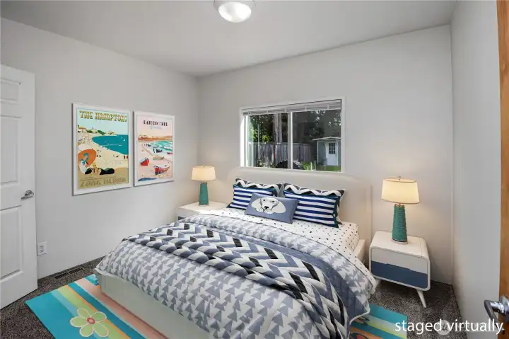 bedroom 3 staged virtually