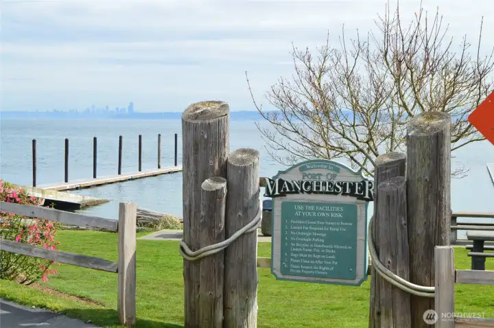 Port of Manchester dock and beach