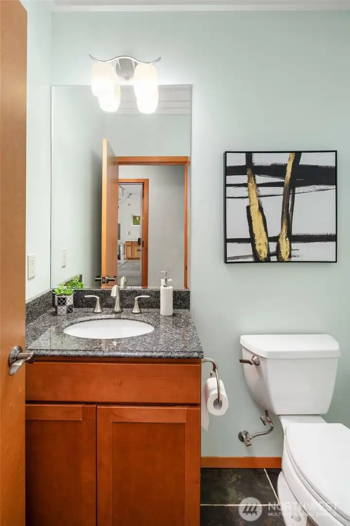 Main level half bath. Main level half bath.