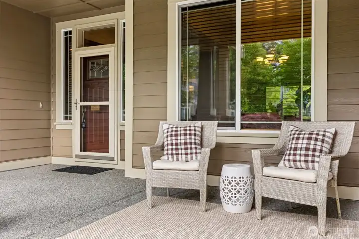Spacious covered front porch