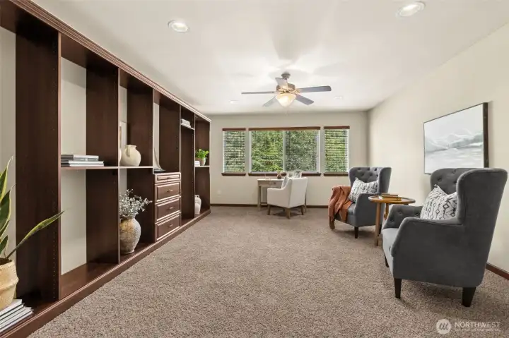 Bonus loft has lots of usage opportunities
