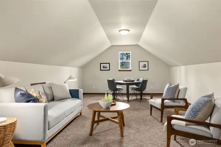 Bonus room has closet and can be used as a forth bedroom