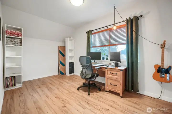 The 3rd bedroom upstairs is currently being used as an office space but the closed area can easily be converted back. The 3rd bedroom upstairs is currently being used as an office space but the closed area can easily be converted back.