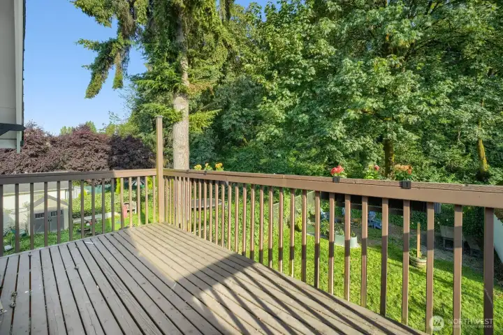 The covered back deck is waiting for you to host every single get together from now on. There is a fire pit in the yard along with a garden. It's fully fenced so bring your furry friends with you! The covered back deck is waiting for you to host every single get together from now on. There is a fire pit in the yard along with a garden. It's fully fenced so bring your furry friends with you!