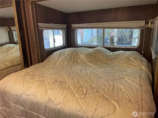 King size bed in primary