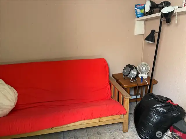 Inside of shed in back