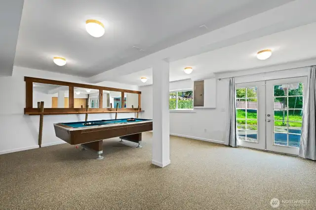 Play, sleep, repeat! Huge game room or bunk room with all the space you need for friends, family, and endless entertainment.