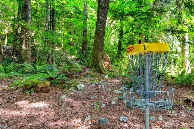 9-hole disc golf course near Riverside Field.