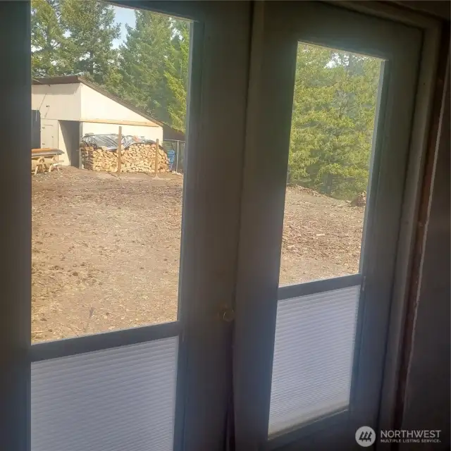 Newly installed French doors