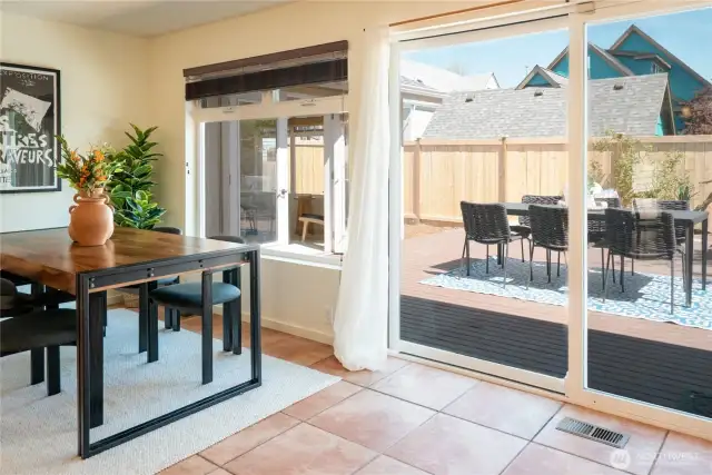 Plenty of space for a patio table...a barbecue grill...an outdoor exercise space...or?