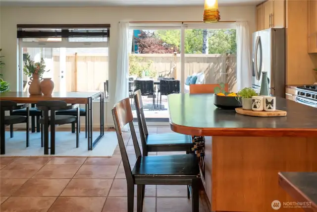 There's plenty of room for a formal dining area, if you like, or a perfect home office area or TV nook