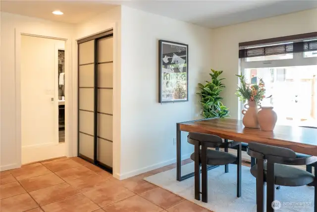 Just one of the several shoji-screen closets. There is so much storage space in this home!
