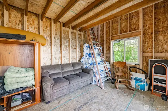 Bunk House Interior.  Isulation waiting to go up.