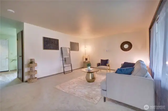 Unit B staged living room