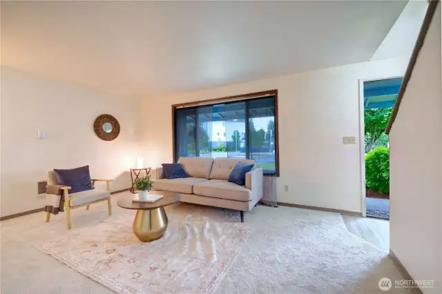 Unit B staged living room