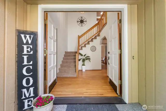 Double door entry.