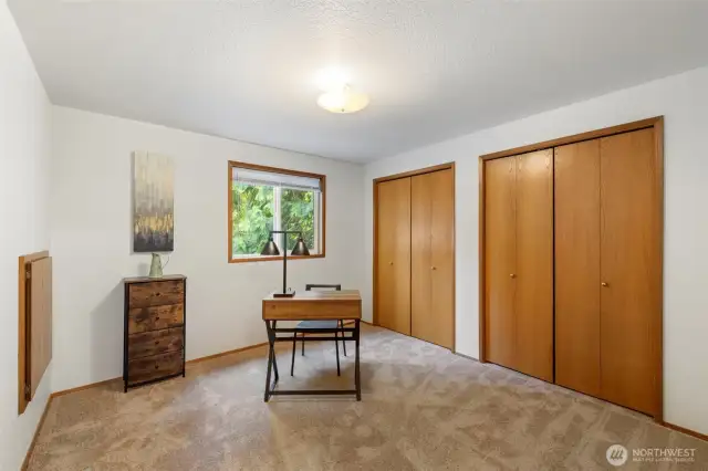 Second guest bedroom with double closet.