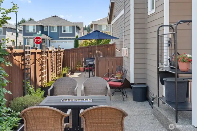 additional patio space on side of home