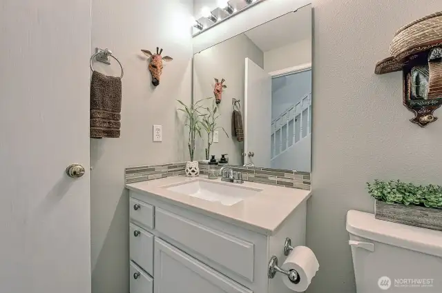Downstairs 1/2 bath.