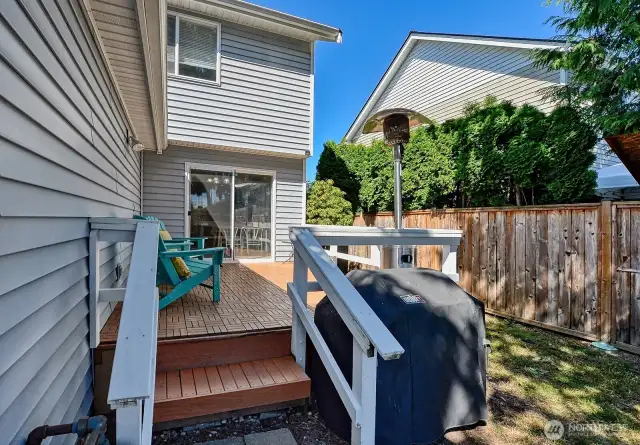 Back deck is private and had sun and shade!