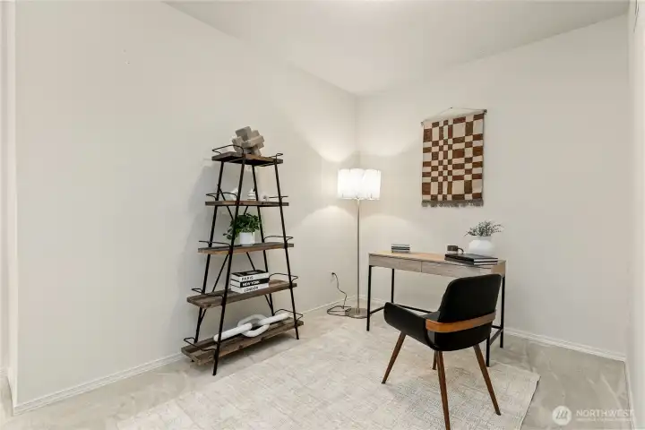 downstairs bedroom office area