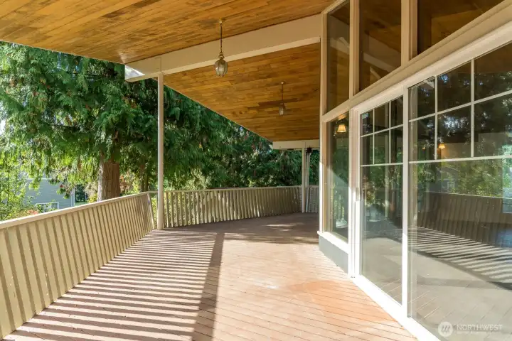 Deck of front of home.
