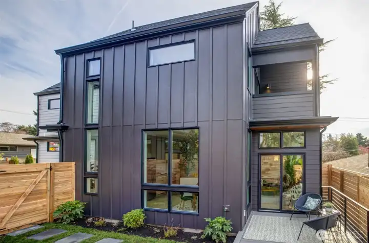 Great presence, private, lower patio, upper deck, and yard.