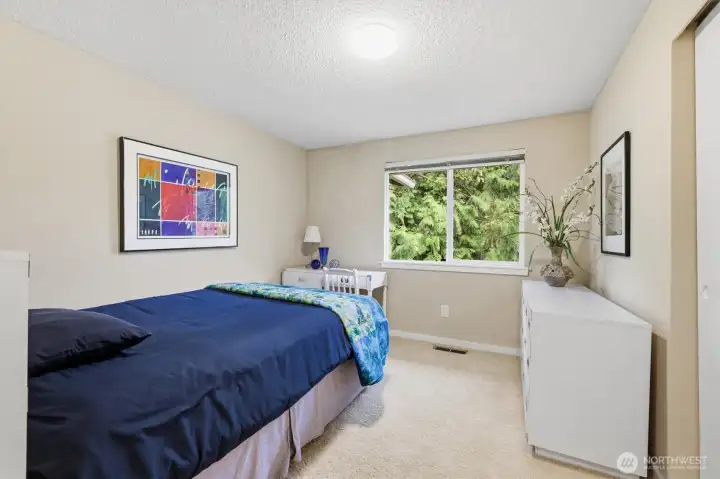This home has 4 bedrooms on the main level which means that no one has to sleep downstairs.  Like the primary suite, the bedrooms all are above average in size.